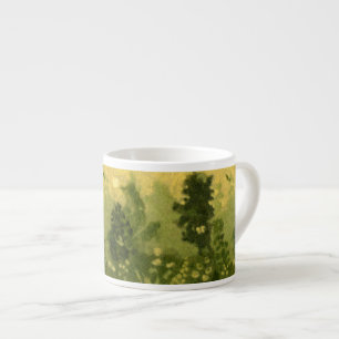 Tasse Expresso Laine "Summer Lawn" peinture paysage tons verts