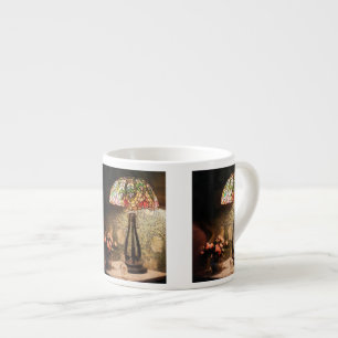 Tasse Expresso Lampe en verre tendu et Vase de fleurs