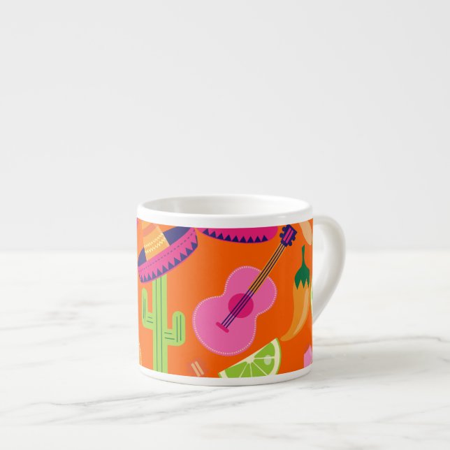 Tasse Expresso Le cactus de sombrero de partie de fiesta chaule (Devant droit)