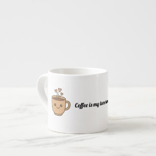 Tasse Expresso Le café est mon langage de l'amour 