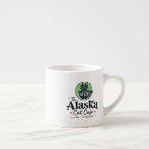 Tasse Expresso Le Cat Cafe d'Alaska « Ronronner, siroter, recomme