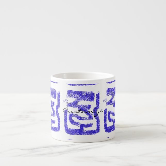 Tasse Expresso le jet peint soustraient le bleu de Thunder_Cove (Devant)