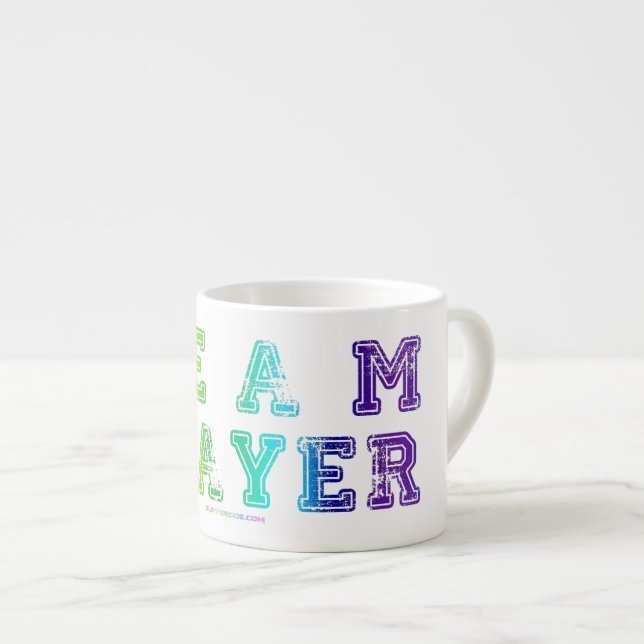 Tasse Expresso Le joueur de l'équipe de SlipperyJoe rempli de plu (Devant droit)
