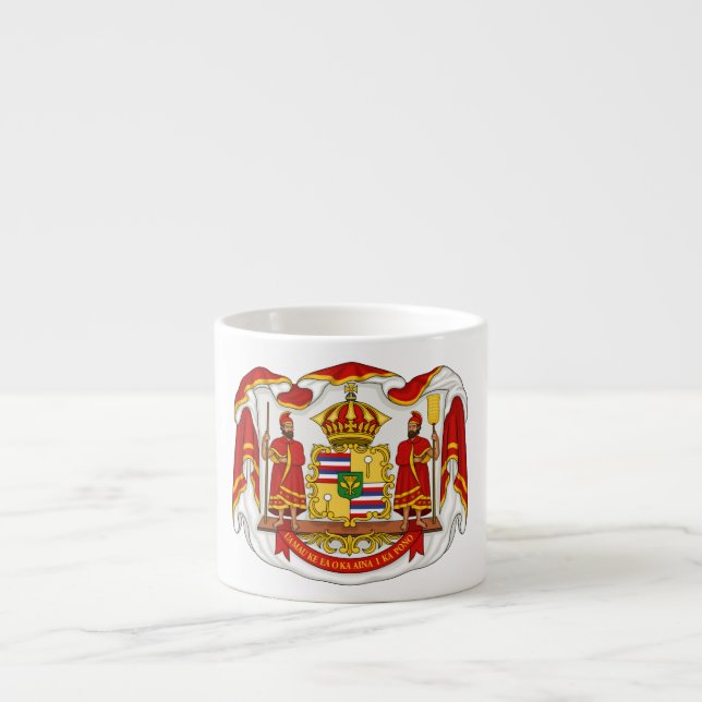 Tasse Expresso Le manteau des bras royal du royaume d'Hawaï (Devant)