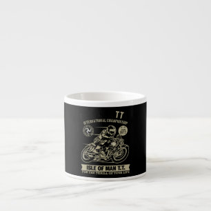 Tasse Expresso Légendaire Avec Moto Racing Art Cadeau