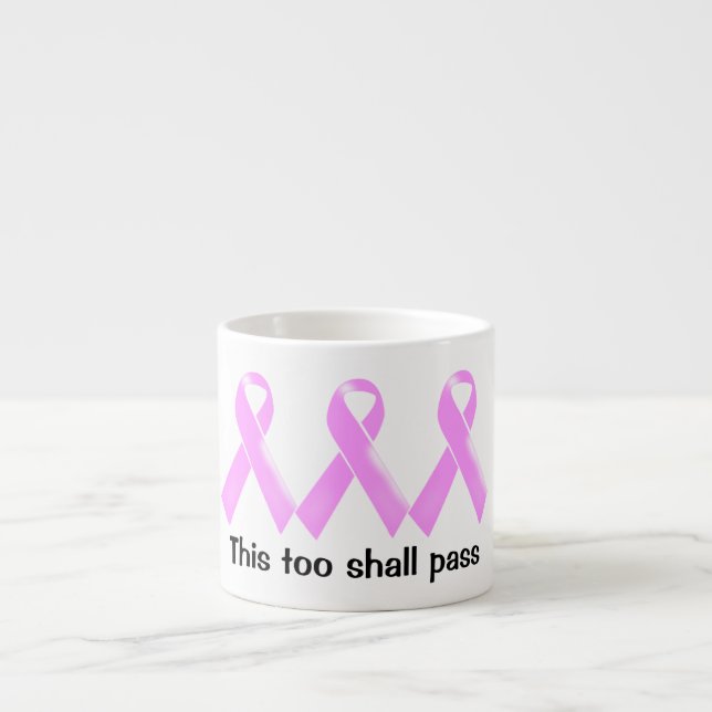 Tasse Expresso L'énonciation inspirée | de cancer du sein (Devant)