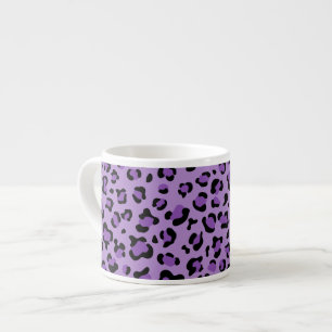 Tasse Expresso Leopard Print, Léopard Spots, Purple Leopard