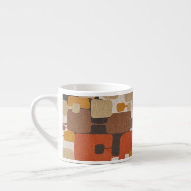 Tasse Expresso les années 70 géométrique rétro (Gauche)