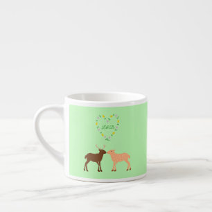 Tasse Expresso Les Deux et Daisy Heart Custom