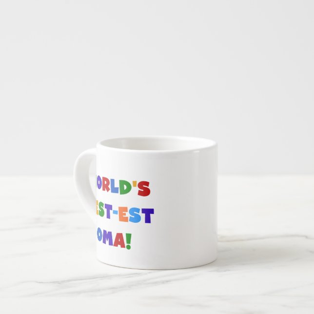 Tasse Expresso Les meilleurs cadeaux Oma Bright Colors du monde (Devant gauche)
