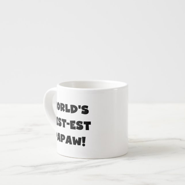 Tasse Expresso Les meilleurs cadeaux Papaw du monde de Black Text (Devant gauche)