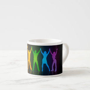 Tasse Expresso Les six silhouettes debout de Slipperyjoe, bras le