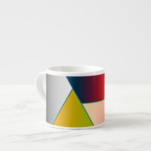 Tasse Expresso Les triangles de rayures de MOSAÏQUE ont coloré
