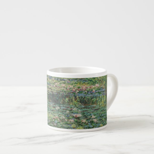 Tasse Expresso L'étang À Eau, Peinture À L'Huile Paysagère, Monet (Devant droit)