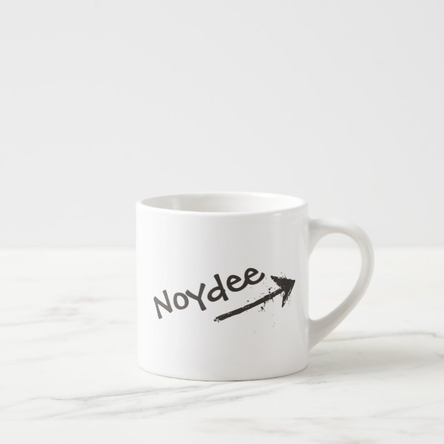 Tasse Expresso Lettres noires et flèche sur votre (Droite)
