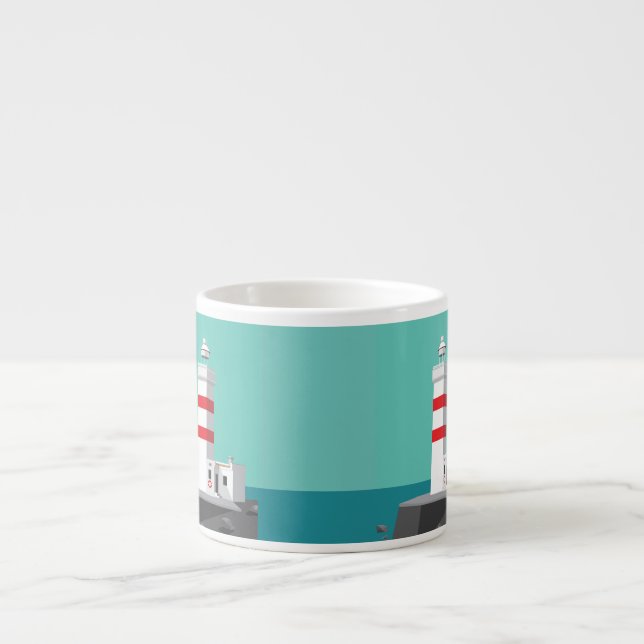 Tasse Expresso Lighthouse Gardskagi - Islande. Coupe Espresso (Devant)
