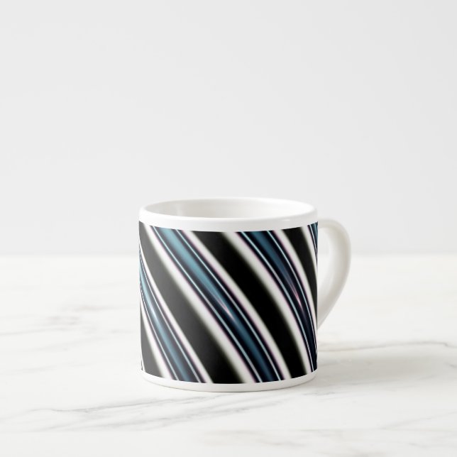 Tasse Expresso Lignes incurvées étroitement d'une fractale (Devant droit)