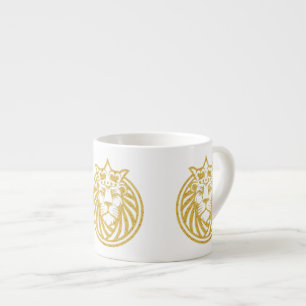 Tasse Expresso Lion Avec Couronne - Style Or 4