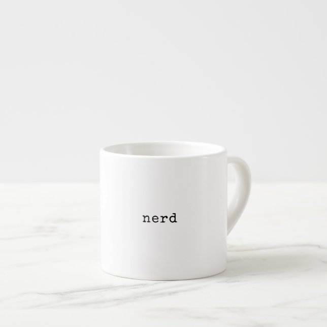 Tasse Expresso Livre nerd Minimaliste livre (Devant droit)