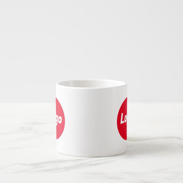 Tasse Expresso Logo Rouge simple promotion de marque commerciale (Devant)