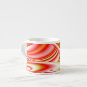Tasse Expresso Love and Gold Abstrait 3D Rainbowart