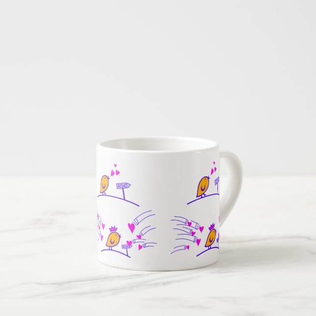Tasse Expresso LOVE ECHO - Comic Birds Tweetlercools 3 (Devant droit)