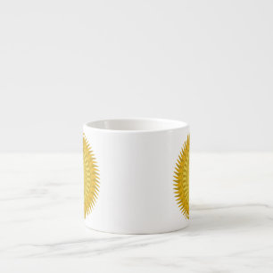 Tasse Expresso Mandala du Soleil en Jaune