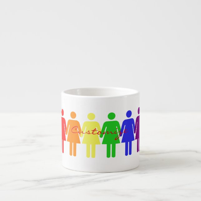 Tasse Expresso Marche des femmes 2017 LGBTQIA (Devant)