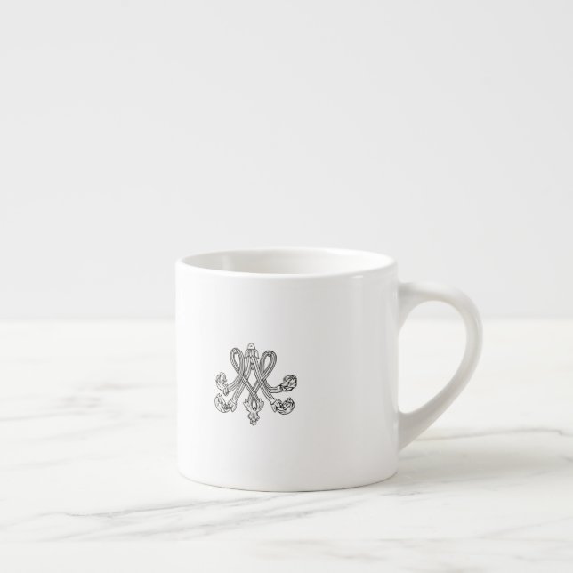 Tasse Expresso Marie Antoinette - monochagrin royal white de (Droite)