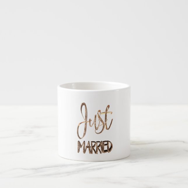 Tasse Expresso Mariée Élégante Typographie Or Mariée (Devant)