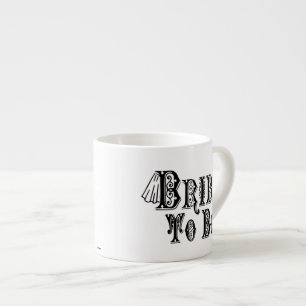 Tasse Expresso Mariée Pour Être Avec Voile, Type Noir Fancy