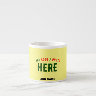 TASSE EXPRESSO MARQUE VÉRIFIÉE MODERNE ET MODERNE PASTEL JAUNE