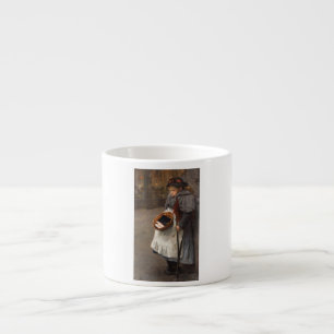 Tasse Expresso Matchstick Girl pauvre rue Urchin Pauvreté urbaine