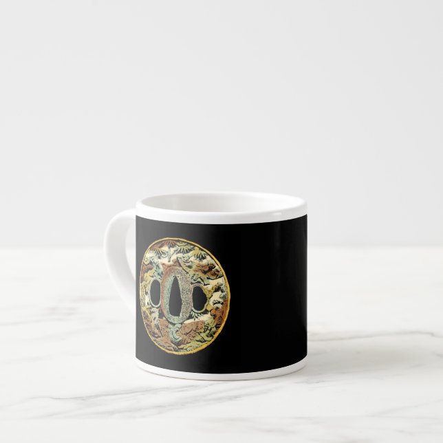Tasse Expresso Médaillon asiatique doré par Vision Studio (Devant gauche)