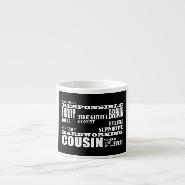 Tasse Expresso Meilleur cousin masculin pour lui Qualités (Devant)