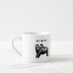 Tasse Expresso Meilleur papa jamais gorille avec bébé