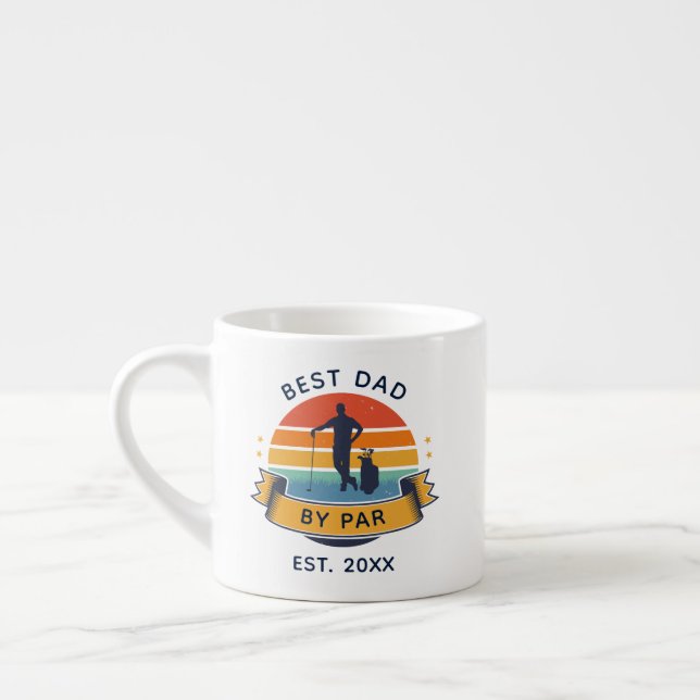 Tasse Expresso Meilleur Papa Par Fête des Pères Golfeur Amateur (Gauche)