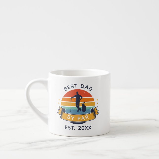 Tasse Expresso Meilleur papa Par Par Par Golfing Fête des pères S (Gauche)