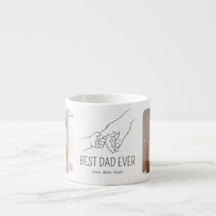 Tasse Expresso Meilleur Papa Photo d'Art en Ligne Minimaliste