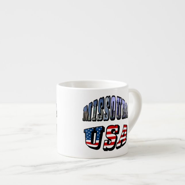 Tasse Expresso Missouri Picture et USA Text (Devant droit)
