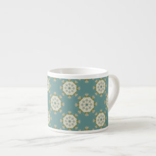 Tasse Expresso Modèle Damas avec éléments abstraits