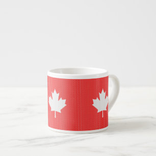 Tasse Expresso Modèle Knit Maple Leaf Tricot Motif