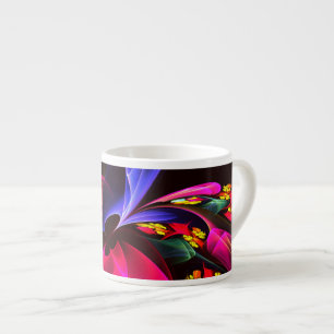 Tasse Expresso Moderne coloré Floral Abstrait Art Motif #06