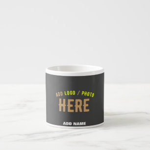 TASSE EXPRESSO MODERNE MODERNE PERSONNALISABLE GRAY VÉRIFIÉ