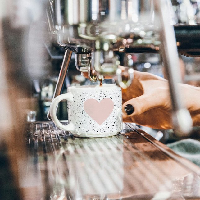 Tasse Expresso Moderne Pastel Rose & Coeur Beau Cadeau (Créateur téléchargé)