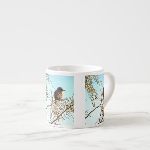 Tasse Expresso Moineau sur une branche d'hiver
