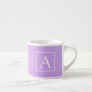 Tasse Expresso Monogramme simple   Ombre subtil rose/violet