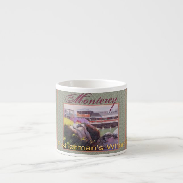 Tasse Expresso Monterey Fisherman Wharf Scenic California Coast (Devant)