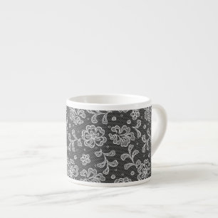 Tasse Expresso Motif 1 de tissu de dentelle