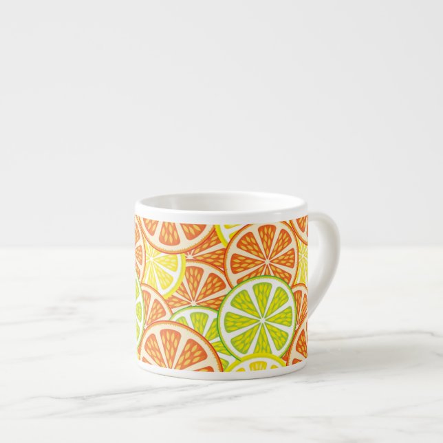Tasse Expresso Motif 2 d'agrume (Devant droit)
